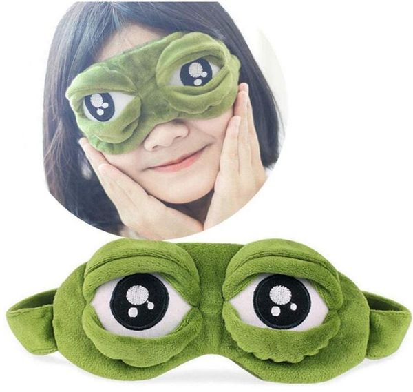 Máscara para dormir de rana 3D, orejeras, máscaras nocturnas, viaje, relajación, ayuda para dormir, venda para los ojos, cubierta de ojos, disfraces de animales, regalo para niños, niñas y adultos