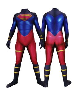 3d full body lycra spandex huid pak catsuit party kostuums superboy zentai bodysuit halloween party cosplay zentai jumpsuit