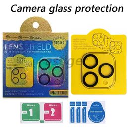 3D Full Cover HD Clear Lens Protector voor iPhone 15 14 13 12 11 Mini Pro Max Plus Camera Beschermfolie met Flash Circle Gehard Glas met doos