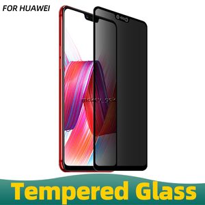 3D Couverture complète Privacte Téléphone en verre trempé Anti-espion Protecteur d'écran pour Huawei Nova7se Nova8se Nova9se P50 Mate30 Mate50 Y9A Y7P