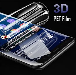 Couverture complète 3D Verre de protecteur de films pour animaux de compagnie Soft pour Samsung Galaxy S22 S21 S20 Ultra S10E S8 S9 S10 plus S6 S7 Edge Note20 8 9