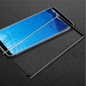 3D Full Lijm Adhensive Case Friendly Gehard Glass Telefoon Screen Protector voor Samsung Galaxy S8 S9 Plus Note 8 9 Oppbag