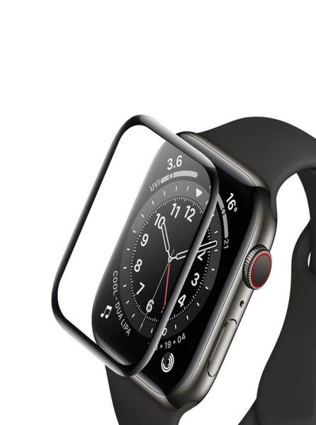 Film de verre trempé 3D à colle complète pour Apple Watch, protecteur d'écran incurvé de 44mm 42mm 40mm 38mm, iWatch série 5 3 41990613