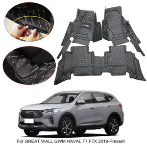 3D Volledige Surround Auto Vloermat Voor Great Wall GWM Haval F7 F7X 2019-2025 Bescherm Liner Voet Pads tapijt PU Leer Waterdicht