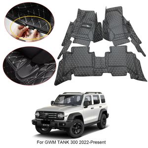 3D Volledige Surround Auto Vloermat Voor GWM TANK 300 2022-2025 Beschermende Liner Voet Pads Tapijt PU leer Waterdicht Accessoire