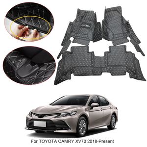 3D Full Surround Car Floor Mat For Toyota Camry XV70 2018-2025 Liner Foot Pad Carpet PU Leather Waterproof Cover Auto Accessory
