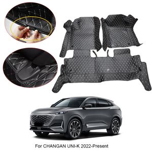 3D Full Surround Car Floor Mats For CHANGAN UNI-K 2022-2025 Protective Liner Foot Pads Carpet PU Leather Waterproof Accessories