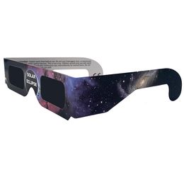 3D-bril 300 x ISO-gecertificeerde zonsverduisteringsbril Maatwerkontwerp Eclipse Viewing 3D-papierbril 8 april 2024 231025
