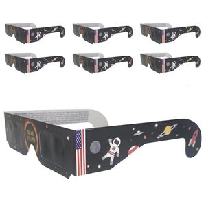 3D-bril 500 x Total Solar Eclipse-bril Papieren Solar Eclipse-bril voor kijkframe Bescherm uw ogen tegen zonsverduistering 231025