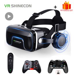 3D Bril VR Shinecon 10.0 Helm 3D Bril Virtual Reality Casque Voor Smartphone Smart Phone Bril Headset Viar Video Game verrekijker 230726