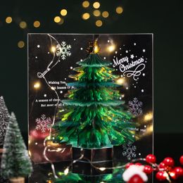 Tarjeta de felicitación 3D Idea Navidad Nochebuena Regalo empresarial Tarjeta de mensaje Saludo festivo