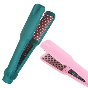 Cabello de cuadrícula 3D Crimper Curling Hierro de hierro Perm Splint Flat Iron Flat Professional Volumización de hierro Cerámico Herramientas de peinado 240429