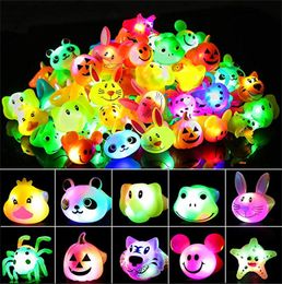 3D-Halloween-Leuchtring-Spielzeug, Cartoon-Finger, leuchtendes lustiges Spielzeug für Kinder und Erwachsene, Party-Event-Geschenke