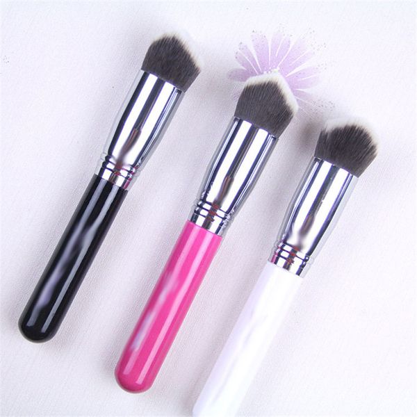 Pinceaux de maquillage simples, tête 3D, fond de teint, Blush, poudre pour le visage, petit, grand, deux tailles, manche en bois, outils de pinceaux de maquillage cosmétiques