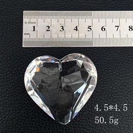 3D coeur forme cristal pendentif verre clair lustre cristaux Suncatcher cristal prismes suspendus bricolage mariage décor à la maison 45mm H jllQZl