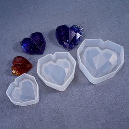 Moule en silicone en forme de coeur 3D Moule de bijoux de résine UV UV résine de résine bijoux de bijoux de pierre de pierre de pierre précieuse