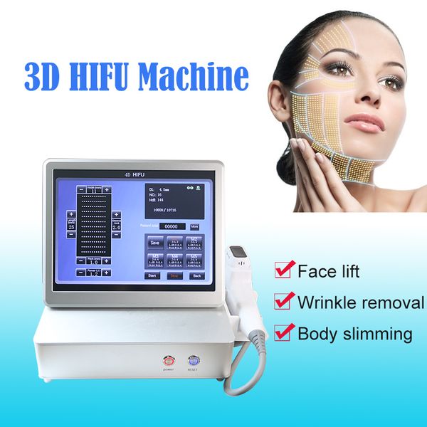 Máquina de estiramiento de masaje facial HIFU 3D Equipo de terapia de belleza por ultrasonido HIFU Ultrasonido enfocado de alta intensidad Levantamiento facial Eliminación de arrugas