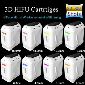 Accessoires pièces 3D Hifu usage domestique Hifu raffermissement de la peau ultrasons focalisés de haute intensité lifting 20500 coups avec 8 cartouches