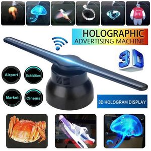 Affichage publicitaire d'hologramme 3D WIFI LED ventilateur holographique 3D Pos vidéos 3D projecteur de ventilateur LED à l'œil nu pour magasin boutique bar Holida209a