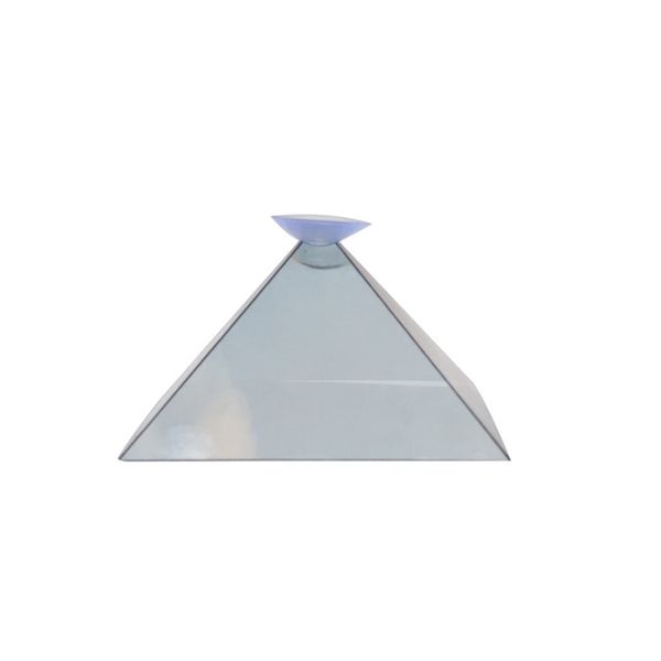 Support vidéo de projecteur d'affichage de pyramide d'hologramme 3D universel pour téléphone portable intelligent