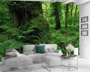 Papel tapiz 3d para el hogar papel tapiz con foto 3D decoración del hogar hermoso bosque paisaje romántico papel tapiz Mural 3d de seda decorativo