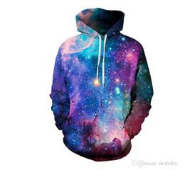 Sudaderas con capucha 3D para hombre y mujer, sudaderas informales con estampado de lobo y león de la galaxia espacial, jersey con gráfico de cielo estrellado del universo, Jersey Unisex