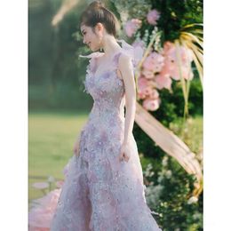 3D Lace Flowers Moeder van de bruid jurken pure lang een lijn nieuwe glanzende kristallen kralen bruidegom moeders prom avondfeest gs plus size afstudeerstaart jurk
