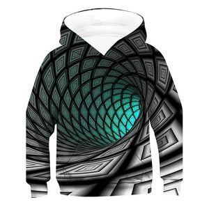 Grand pull à capuche à manches longues imprimé Vortex 3D, vêtements de sport pour hommes, sweat à capuche pour tous les jours