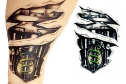 3D Grand imperméable tatouage temporaire autocollants mécanique bras fak hommes temporaires tatouage autocollant art corporel amovible z49737210