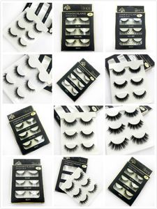 3D Faux Mink Lashes 15 Styles Faits À La Main Doux Épais Naturels Longs Faux Cils Faux Cils Cils 3 Paires Beauté Extension Haute Qualité