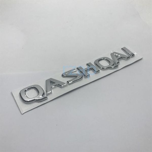 3D lettres emblème insigne voiture hayon autocollant pour Nissan Qashqai Logo Chrome argent arrière plaque signalétique Deca235e