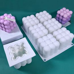 3D Magische Kubus Cloud Bubble Fondant Siliconen Mal voor Ijs Chocolade Gebak Dessert Handgemaakte Kunstwerk Ambachten Kaars schimmel