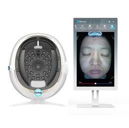 Miroir magique 3D AI Système de diagnostic de la peau Analyseur facial multilingue Machine Testeur de visage Analyse Gestion Scanner Équipement avec 21,5