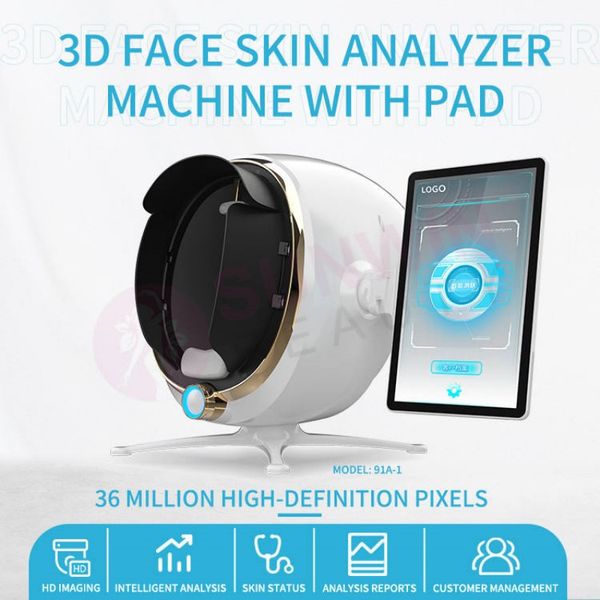 Analyseur de peau de miroir magique 3D Machine d'analyse de la portée du visage Système de diagnostic facial Technologie de reconnaissance faciale Ai 2800w pixels HD avec rapport de test professionnel
