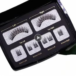 3D Eyeles magnétiques Tendance Lg durable épais doux faux Les femmes faites à la main cosmétiques outil de maquillage facile à appliquer cadeau des filles L9Im #