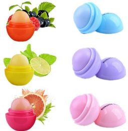 3D Make-up Ronde snoep kleur Hydraterende lippenbalsem Natuurlijke Plantaardige Bol lipgloss Lippenstift Fruit Verfraaien lip smacker5807516