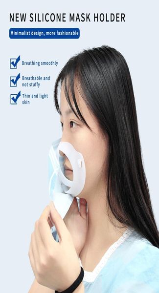 Support de masque 3D Support intérieur Protection de rouge à lèvres Support en silicone Masque facial améliorant la valve respirante Bouche Cool Holder Frame Reus1056950