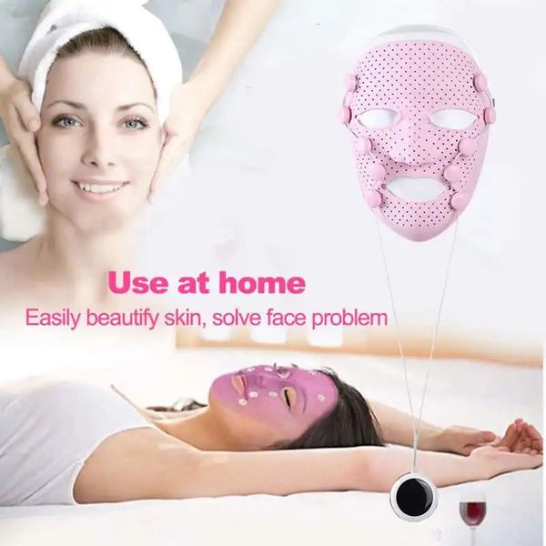 Masque 3D électrique EMS Vibration beauté masseur soins de la peau rajeunissement Anti-rides élimination de l'acné menton joue visage lifting 240108