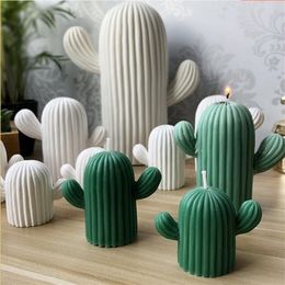 3D viande cactus plante plâtre moule décoration de la maison bougies décoratives moule succulent cactus bougie formes simulateur T200703259l