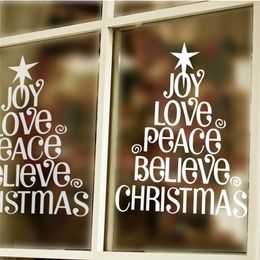 3D Merry Christmas Tree Muurstickers Kamer Covers Decor 039. DIY Vinyl Gift Home Decals Festival Mual Art Poster 3.5 210420