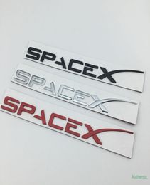Emblème d'autocollant en métal 3D pour Tesla Model 3 S x Roadster Lettre SpaceX Fender Stickers Side Stickers Car Sticker Auto Parts 5942174