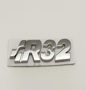 3D Metal Chrome R32 Emblem Badge Sticker Car Logo Boot Boot Trunk Decal16259747261445