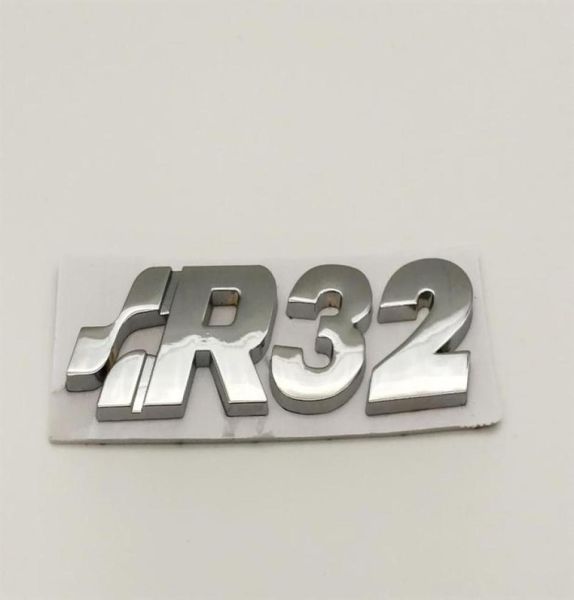 3D Metal Chrome R32 Emblema Insignia Pegatina LOGO DE CAR BOTO TRANJA DEL TRANDA DEL TROCHA16259747261445