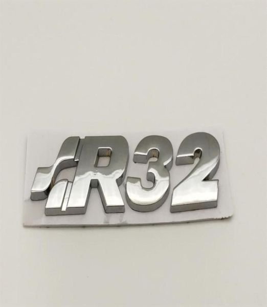 3D Metal Chrome R32 Emblem Badge Sticker Car Logo Boot Boot Trunk Decal16259745434646
