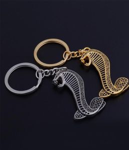 3D Metal Cobra Snake Emblem Badge Auto Car Keyring Key Ring Chain Keychain voor Ford Focus 2 3 Mustang Shelby GT CAR Accessories1784531