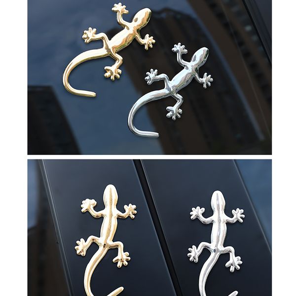 3D Metal Gecko Badge Logo Autocollants pour Audi A1 A3 S3 8P 8V A4 B7 B8 A5 A6 C6 C7 Q2 Q3 Q5 RS SLINE Quattro Sportback Car Style