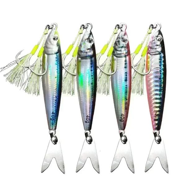 3D Metal Jig Shore Jigging 6080G LUR LUR LUR SALATER DRAGE CAST BASS BASS BASS BAIT LURES LURES POUR TUNA MAHI MARLIN 240407