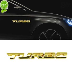 3D Metalen Brief Turbo Embleem Sticker Auto Motor Deur Body Side Achterklep Badge Decal Golden Decor Auto Sticker Accessoires