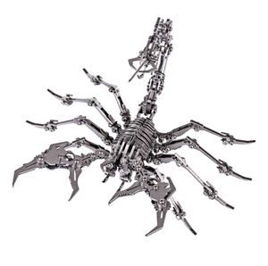 Puzzle modèle 3D en métal, bricolage assemblé, roi Scorpion Dragon, ornement détachable en acier du zodiaque, livraison directe 2202175845934