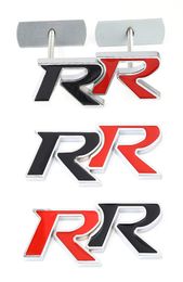 3D Metal RR Logo Emblème Badge Decs Automarrières de la voiture à dos avant pour Honda Rr Civic Mugen Accord CRV CITY HRV CAR STYLING2245324